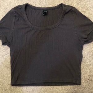 Like new shein size small ribbed crop top charcoal